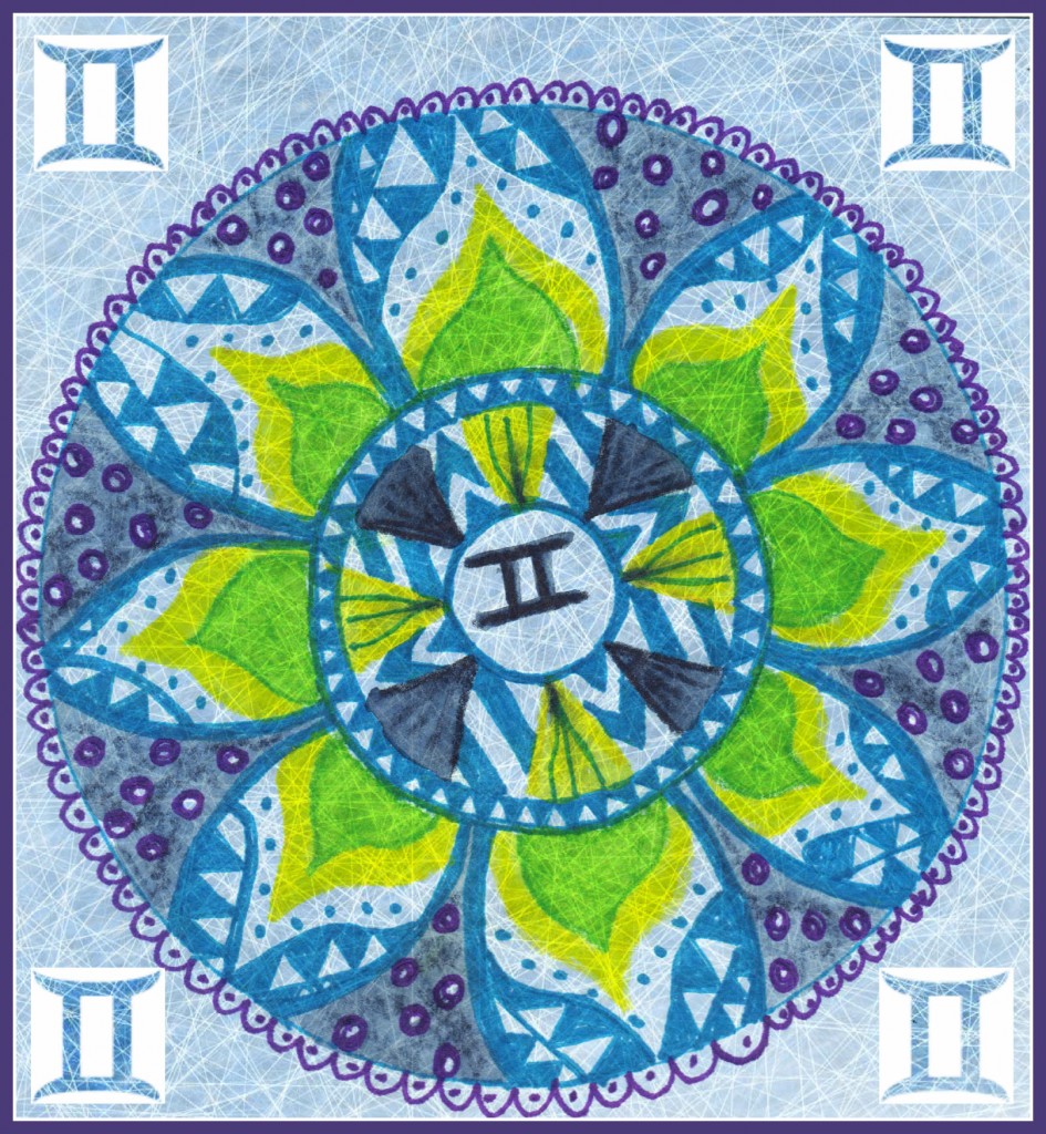 gemini zodiac mandala